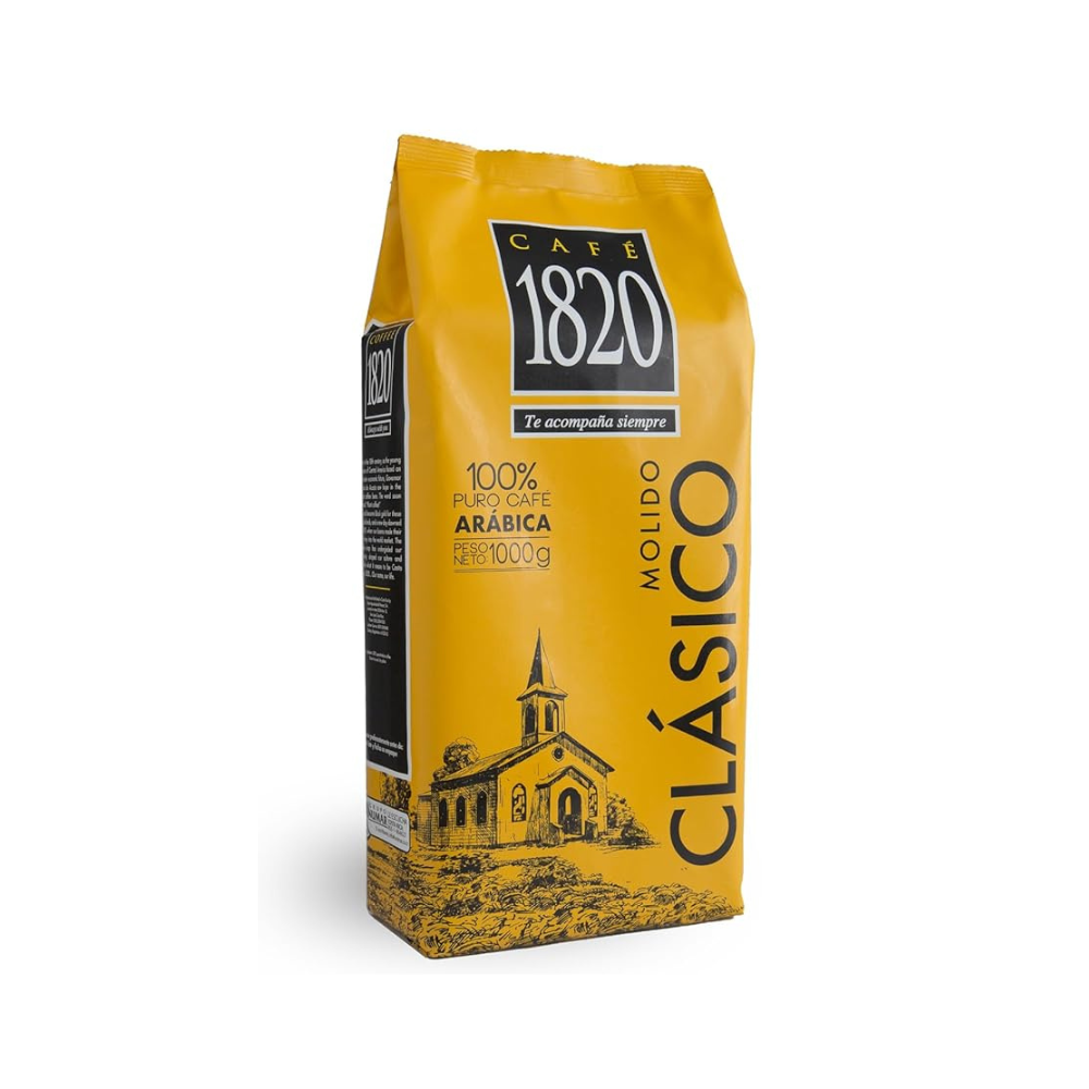 Café 1820 High Altitude Blend, Classic Ground Coffee, 100% Arabica, Dark Roast, 32 oz